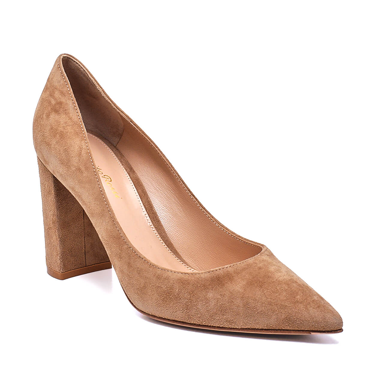 Gianvito Rossi - Light Brown Suede Leather Piper Pumps 38